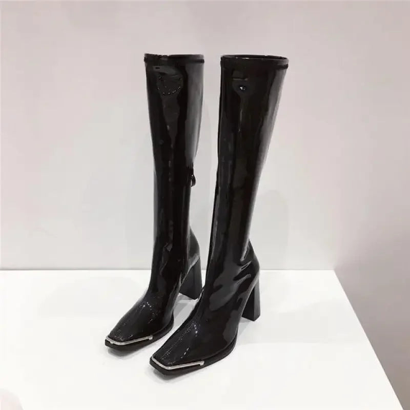 Vinyl Square Boots | Fashionsarah.com
