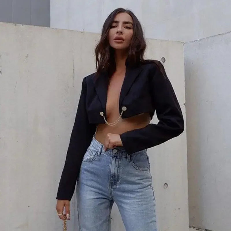 Blazer Cropped Top | Fashionsarah.com