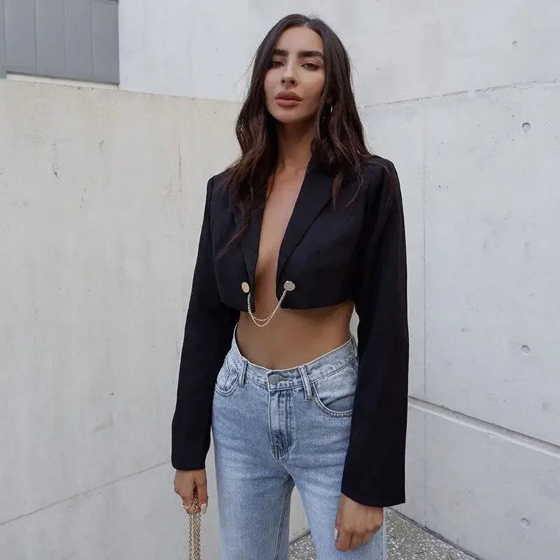 Blazer Cropped Top | Fashionsarah.com