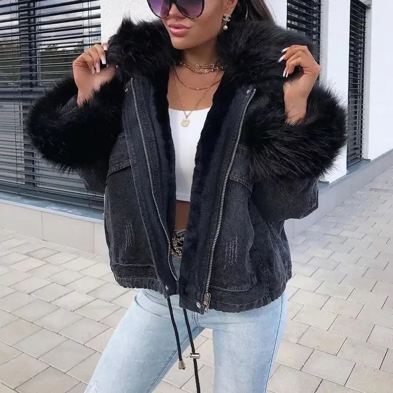 Women Denim Loose Jacket | Fashionsarah.com