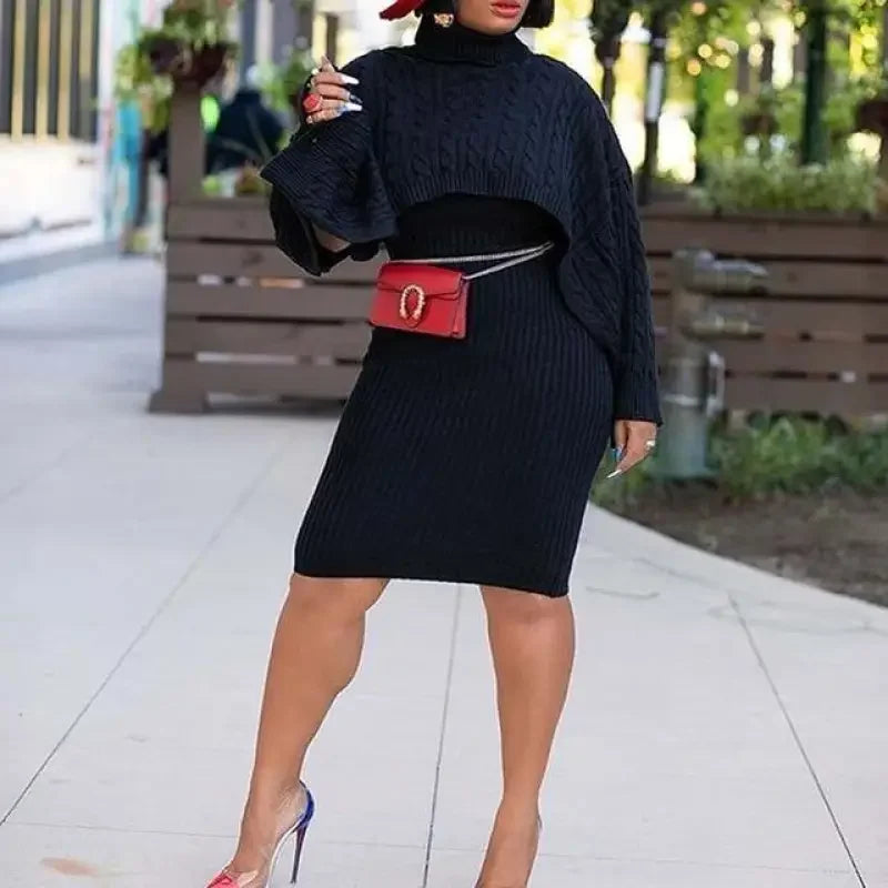 Dress with Sweater 2 Pcs | Fashionsarah.com