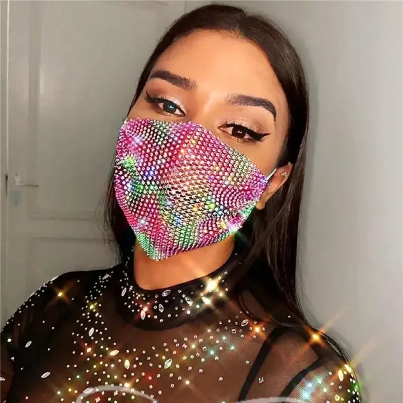 Rhinestone Colorful Facemask | Fashionsarah.com