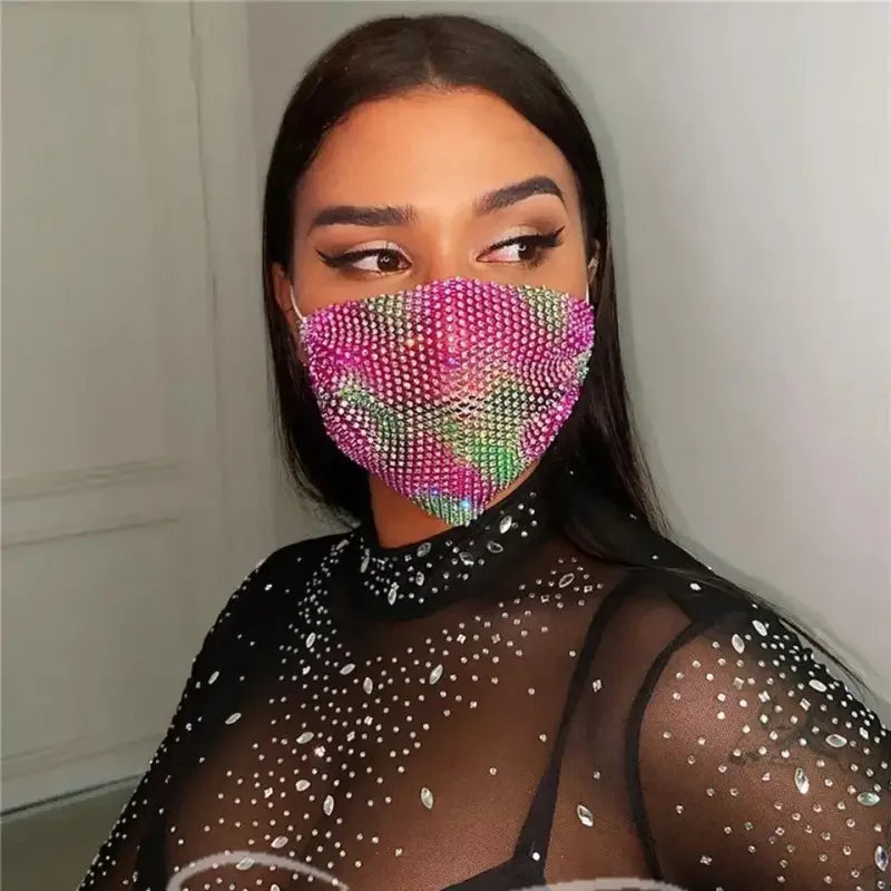 Rhinestone Colorful Facemask | Fashionsarah.com