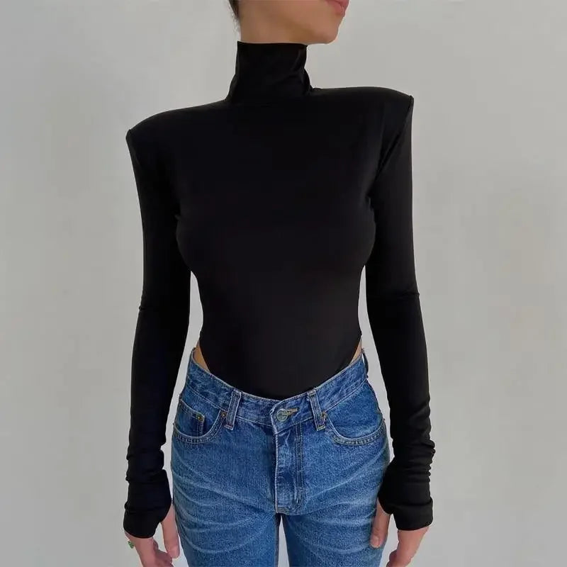 Backless Shoulder Pad Bodysuits | Fashionsarah.com
