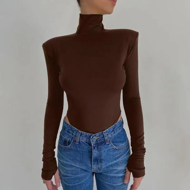 Backless Shoulder Pad Bodysuits | Fashionsarah.com