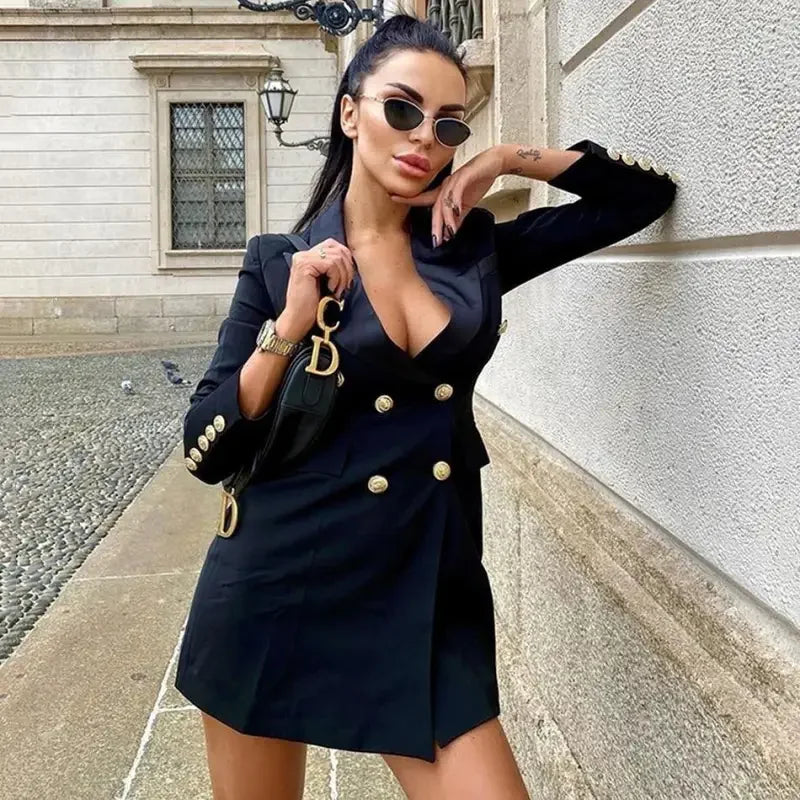 Double-Breasted Slim Blazers | Fashionsarah.com