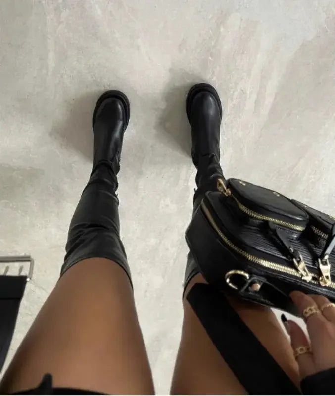 Black Biker Boots | Fashionsarah.com