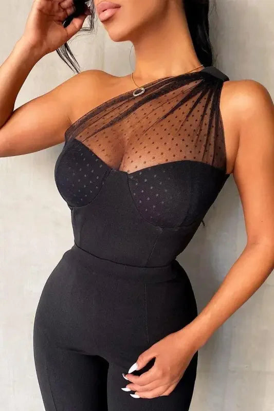 Women One Shoulder Dot Top | Fashionsarah.com