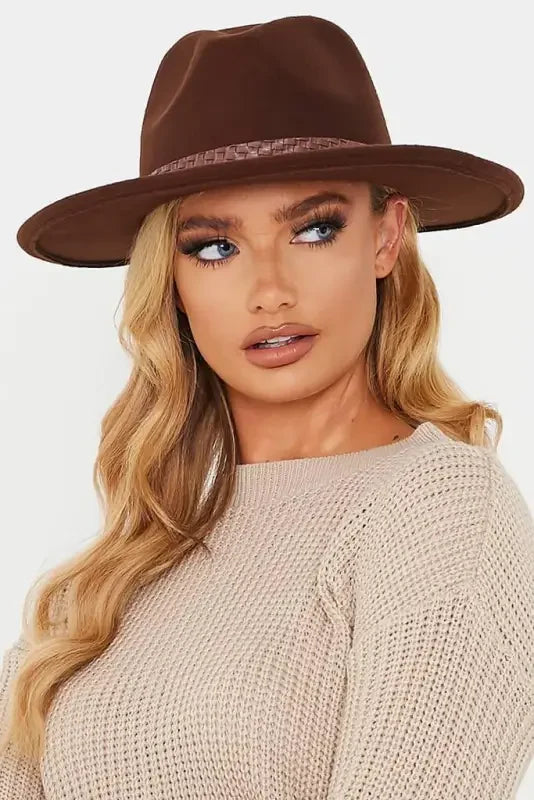 Chocolate Woven Hat | Fashionsarah.com