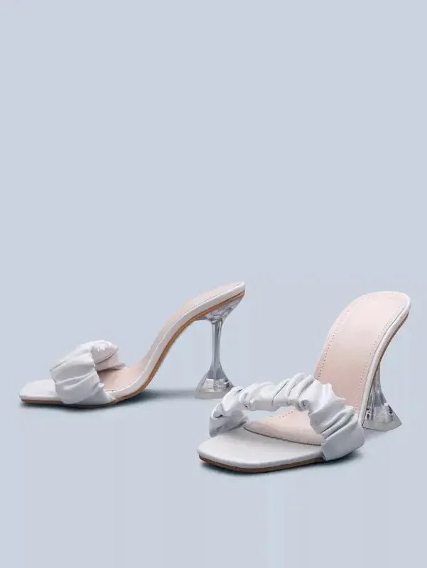 Pleated Square Heels | Fashionsarah.com