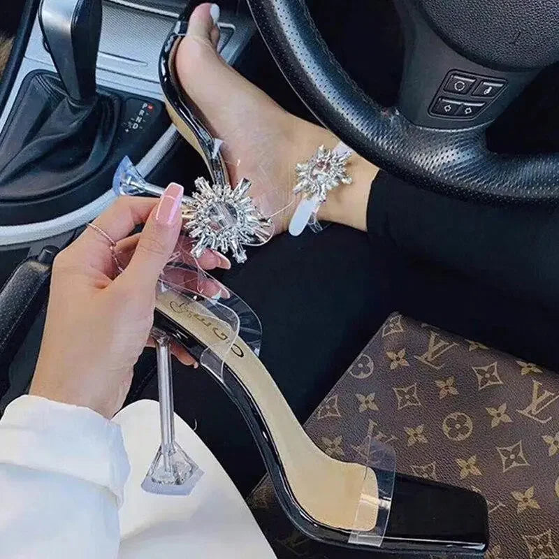 Bling Square Toe Heels | Fashionsarah.com
