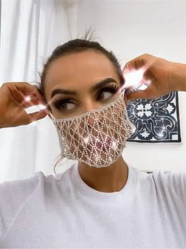 Rhinestone Face Mask | Fashionsarah.com