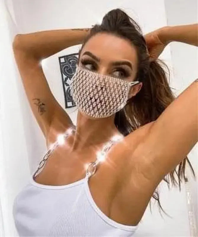 Rhinestone Face Mask | Fashionsarah.com