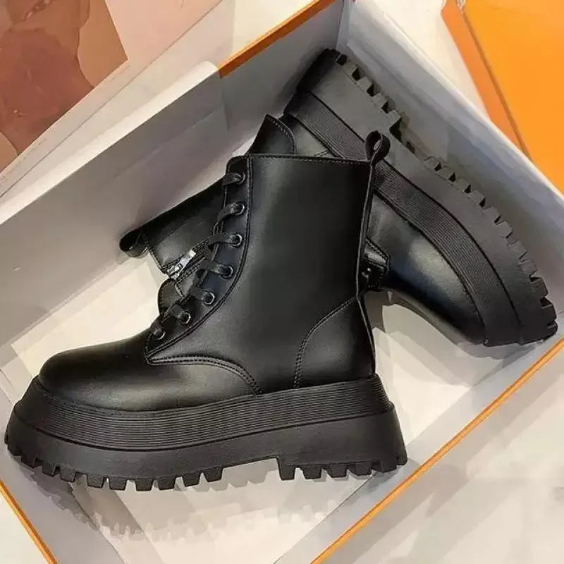 Mid-Calf Motorcycle Booties | Fashionsarah.com