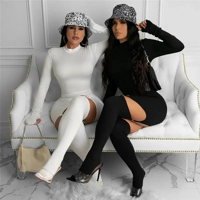 Bodycon Dress with Hook Socks | Fashionsarah.com