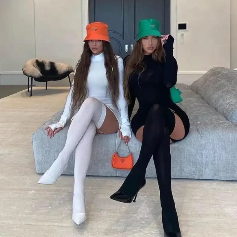 Bodycon Dress with Hook Socks | Fashionsarah.com