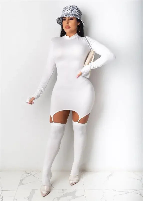 Bodycon Dress with Hook Socks | Fashionsarah.com