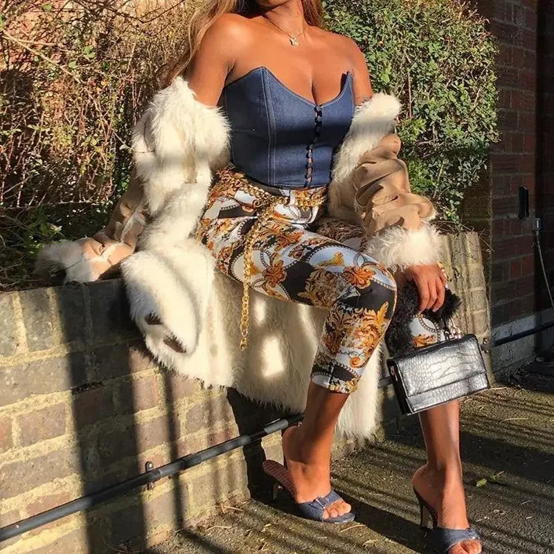 Denim Corset Top | Fashionsarah.com