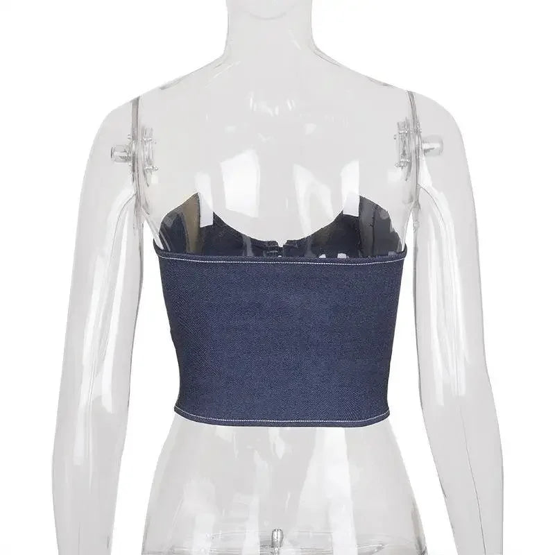 Denim Corset Top | Fashionsarah.com