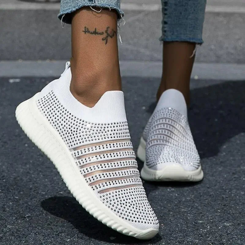 Breathable Rhinestone Sneakers | Fashionsarah.com