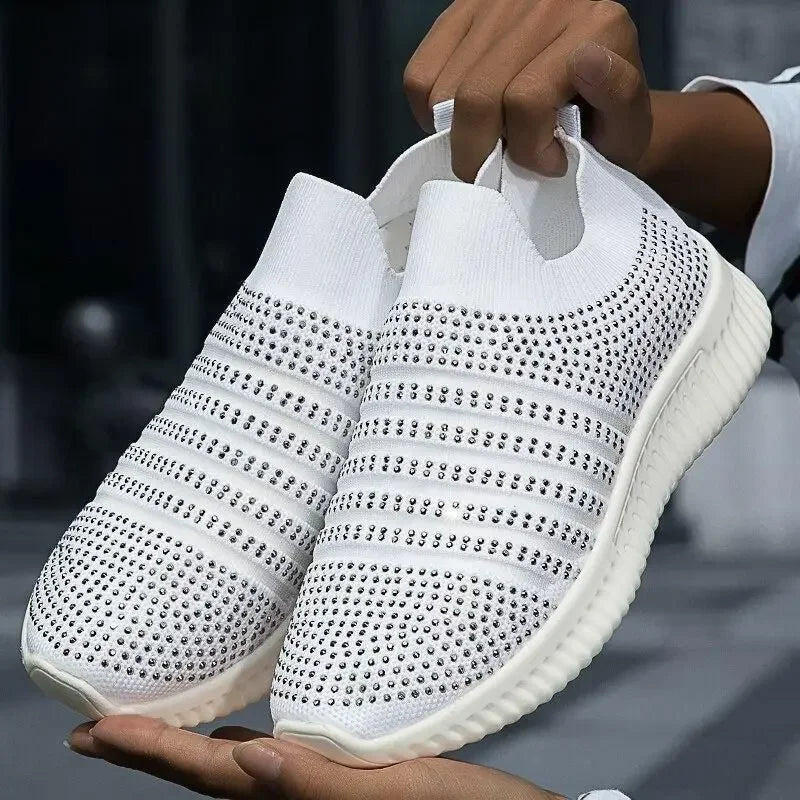 Breathable Rhinestone Sneakers | Fashionsarah.com