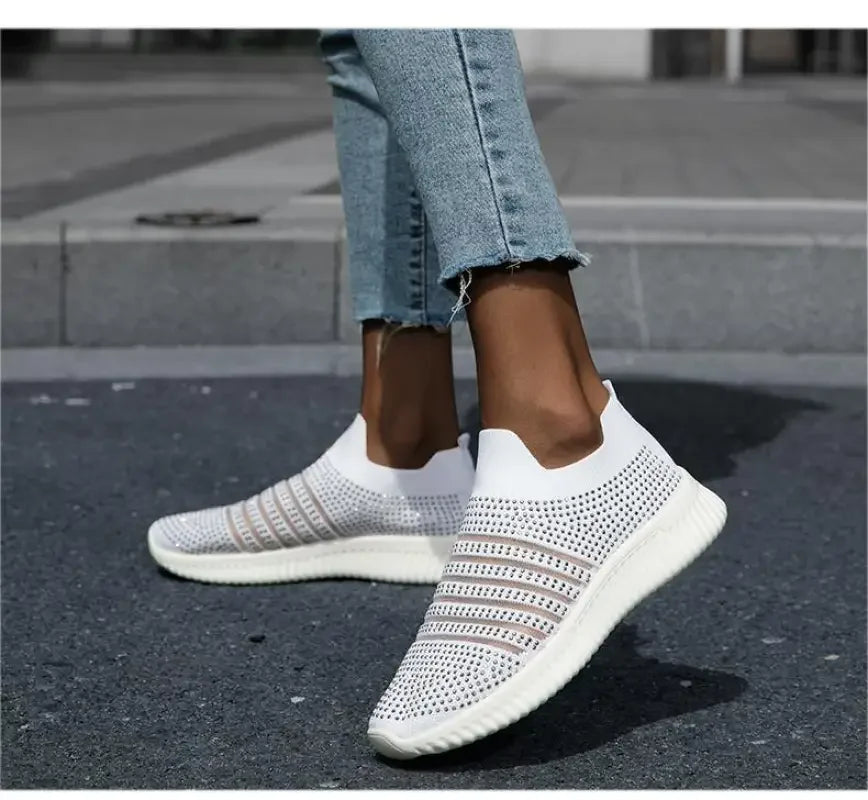 Breathable Rhinestone Sneakers | Fashionsarah.com