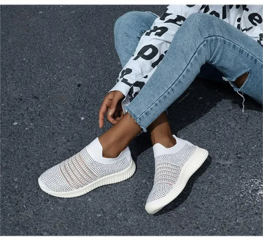 Breathable Rhinestone Sneakers | Fashionsarah.com
