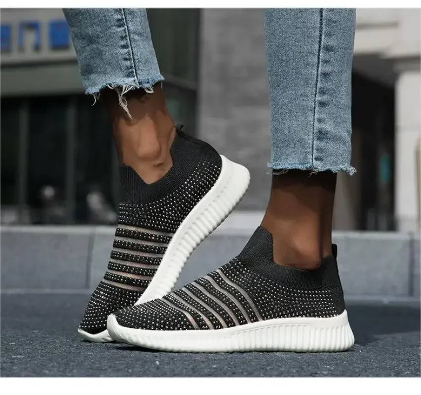 Breathable Rhinestone Sneakers | Fashionsarah.com