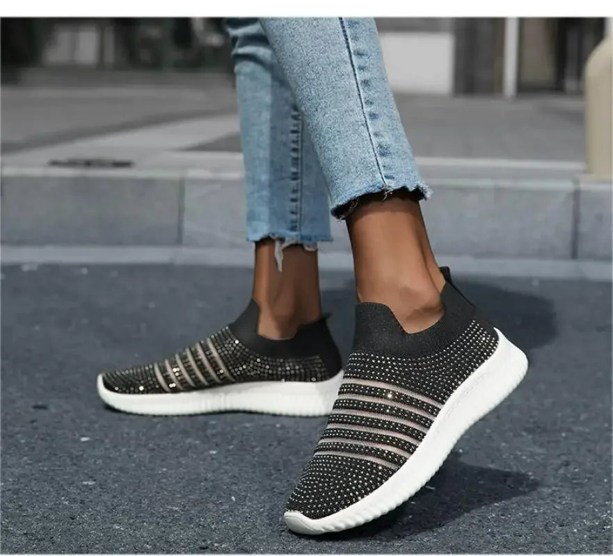 Breathable Rhinestone Sneakers | Fashionsarah.com