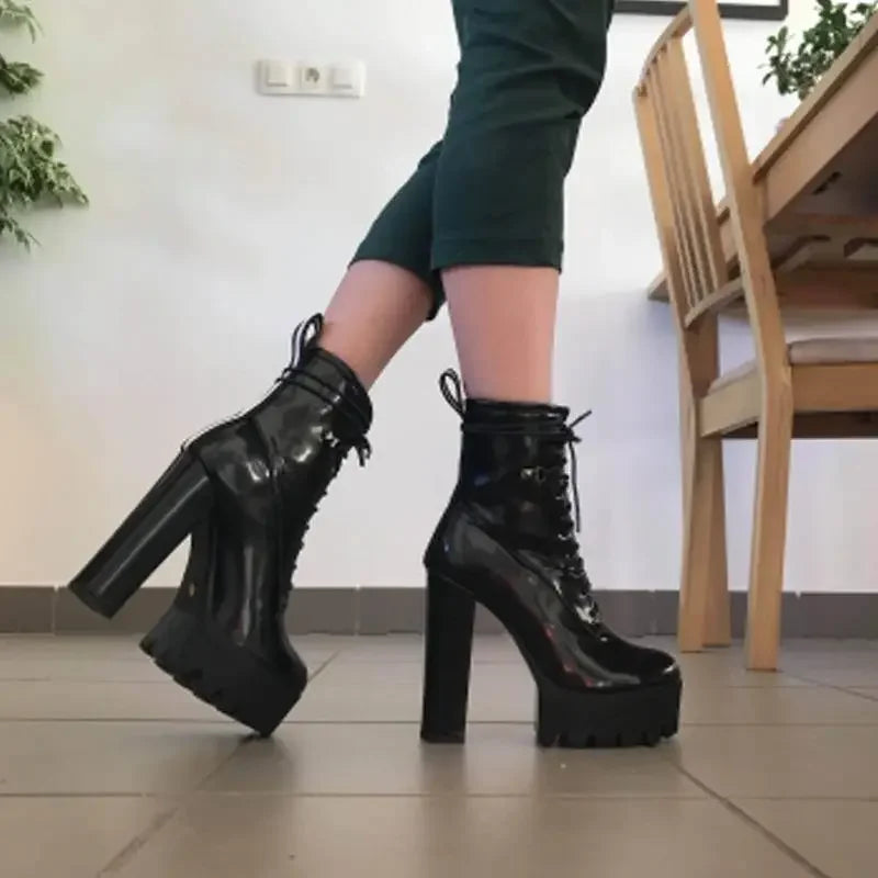 Leather Platform Ankle Boots | Fashionsarah.com