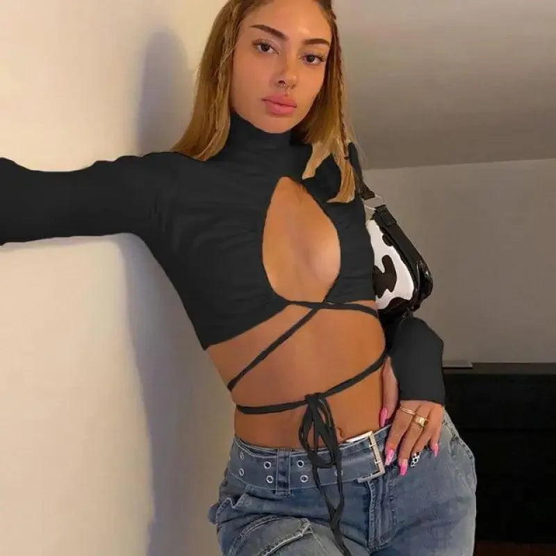 Women Pleated Slim Crop Top | Fashionsarah.com