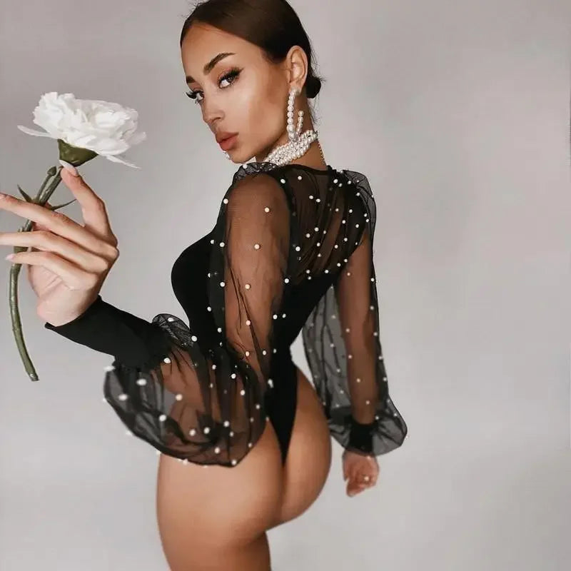 Elegant Pearl Bodysuit | Fashionsarah.com