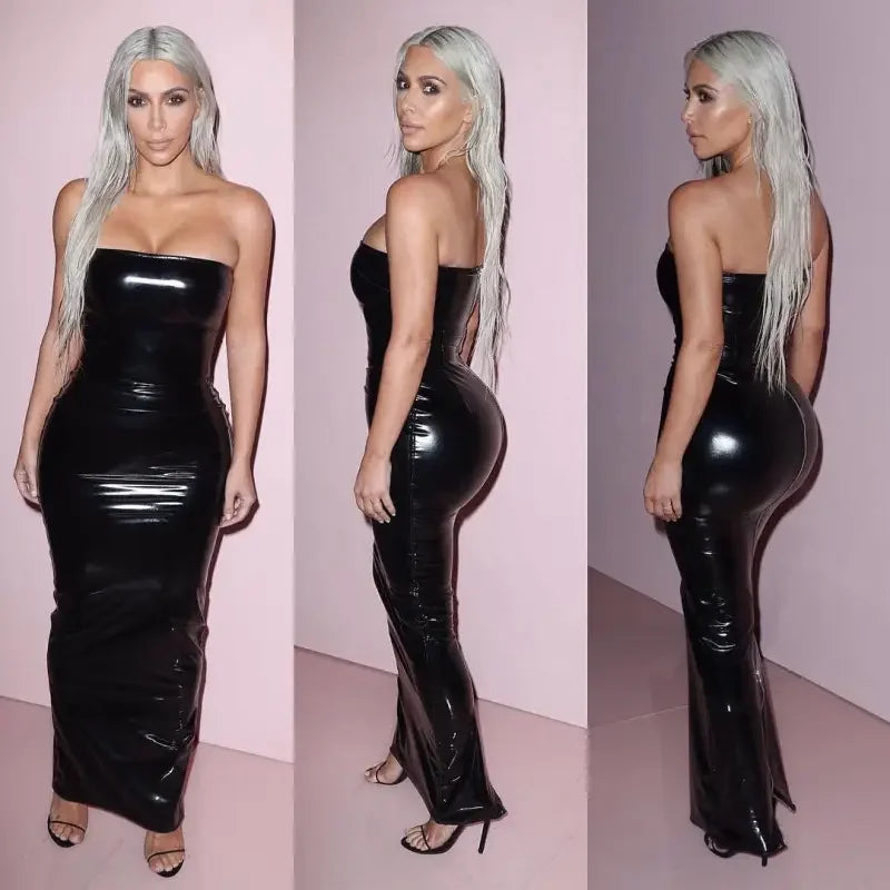 Latex Leather Tube Dress | Fashionsarah.com