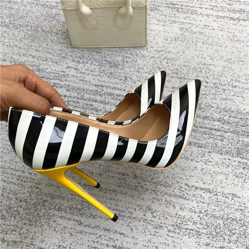 Summer Stripe Heels | Fashionsarah.com