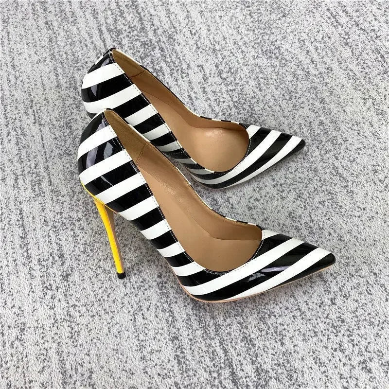 Summer Stripe Heels | Fashionsarah.com