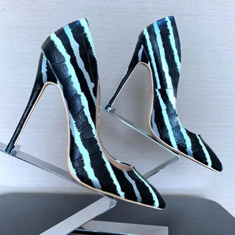 Summer Stripe Heels | Fashionsarah.com