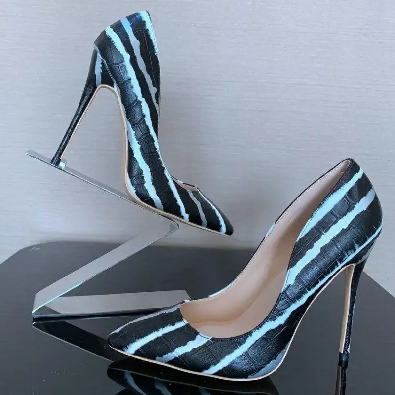 Summer Stripe Heels | Fashionsarah.com