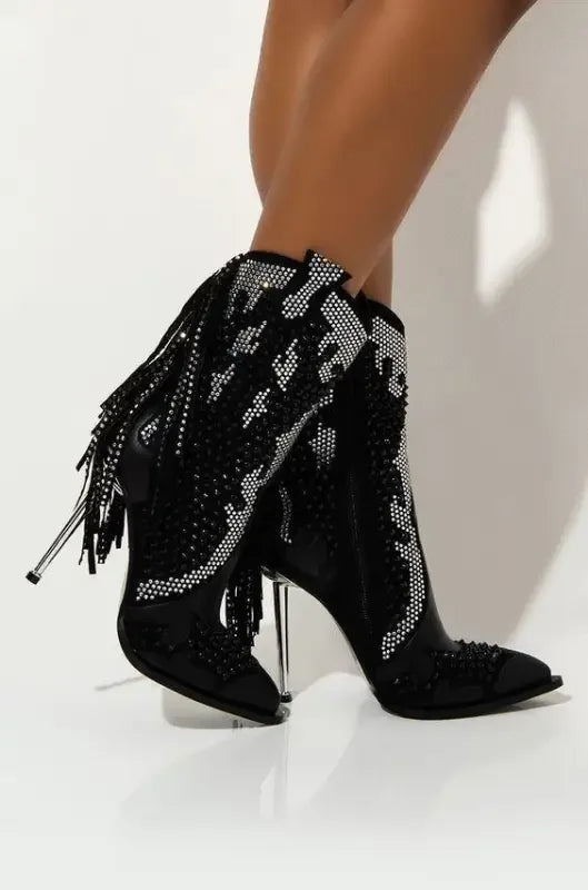 Mid-Calf Tassel Boots | Fashionsarah.com