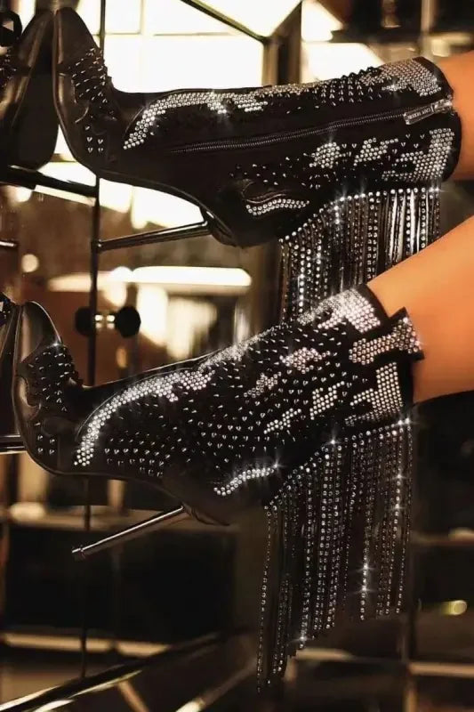 Mid-Calf Tassel Boots | Fashionsarah.com