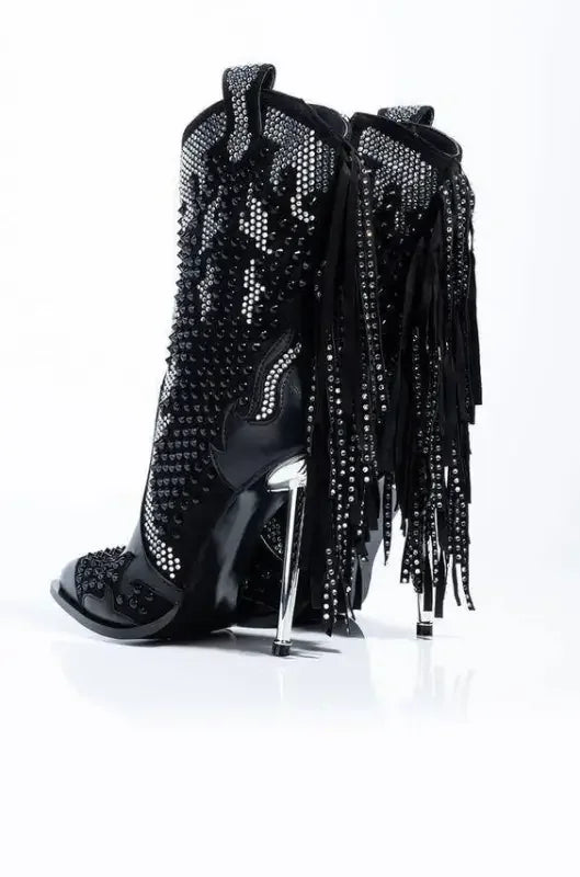 Mid-Calf Tassel Boots | Fashionsarah.com