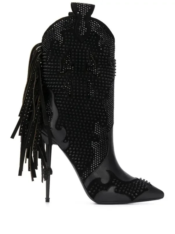 Mid-Calf Tassel Boots | Fashionsarah.com