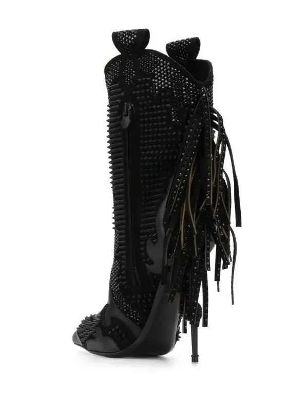 Mid-Calf Tassel Boots | Fashionsarah.com