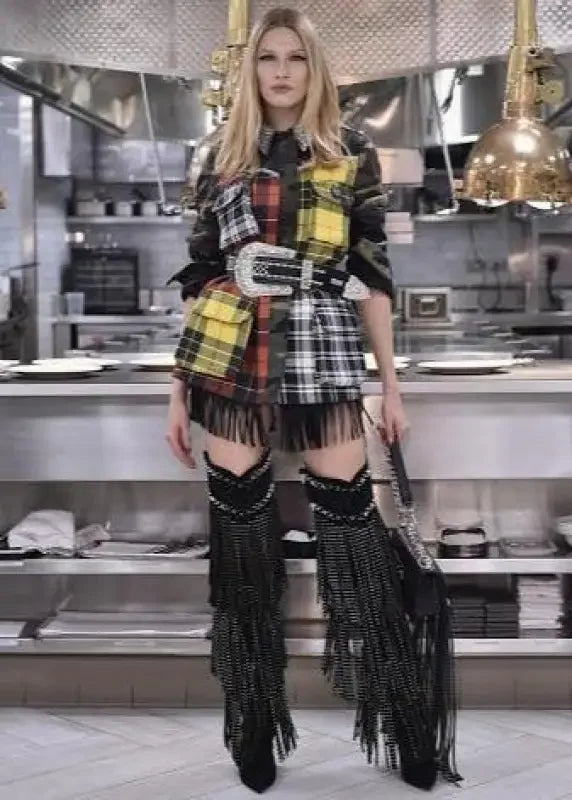 Crystal Tassel Embroidery Boots | Fashionsarah.com