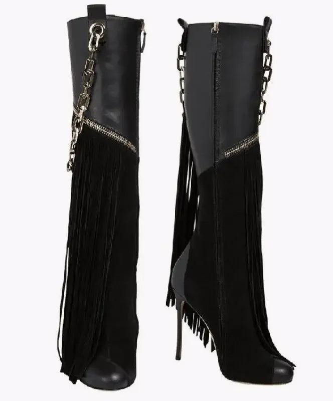 Stiletto Boots with Chains | Fashionsarah.com