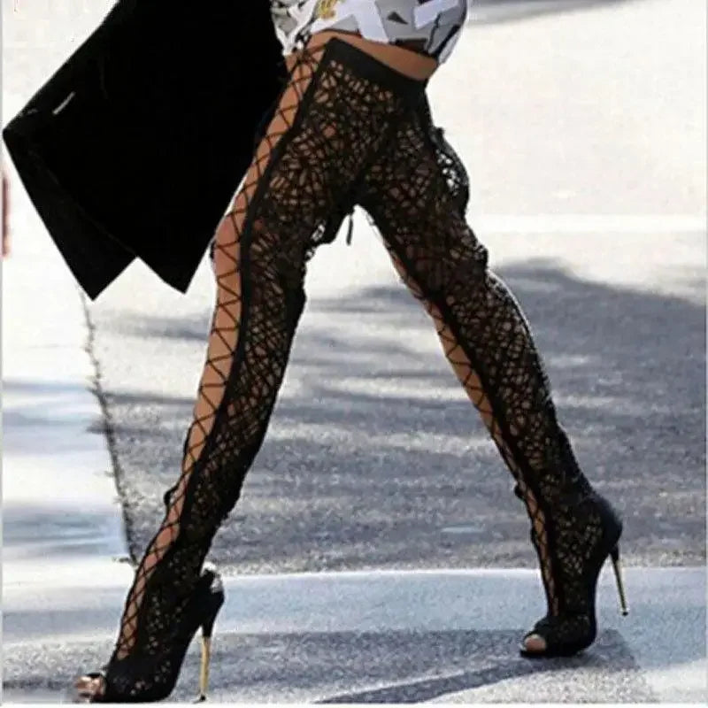 Lace Gladiator Boots | Fashionsarah.com