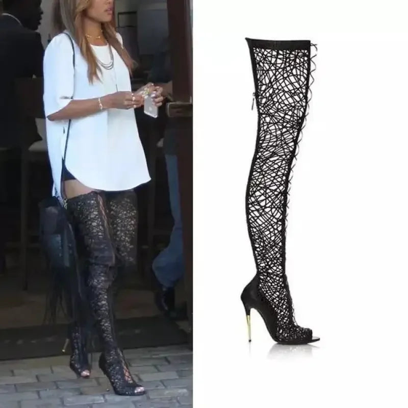 Lace Gladiator Boots | Fashionsarah.com