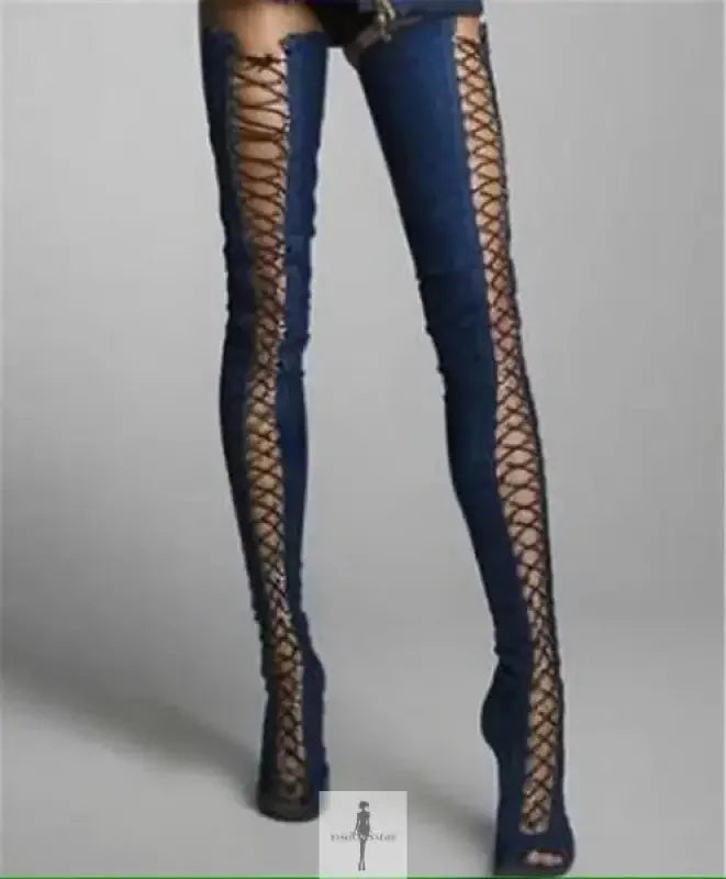 Fashionsarah.com Fashionsarah.com Slim Over-the-Knee Gladiator Boots