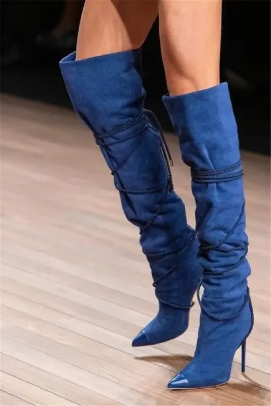 Denim Cowboy Boots | Fashionsarah.com