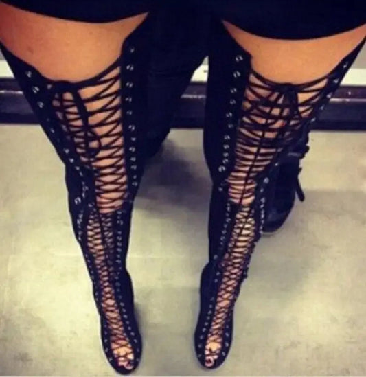 Open Over the knee Boots | Fashionsarah.com