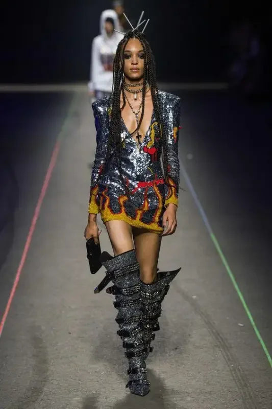 Rhinestone Runway Boots | Fashionsarah.com